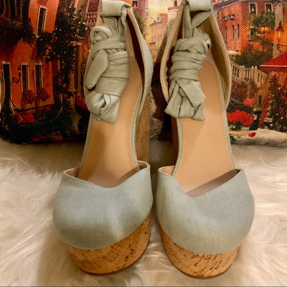 Denim Wedges! 🌸